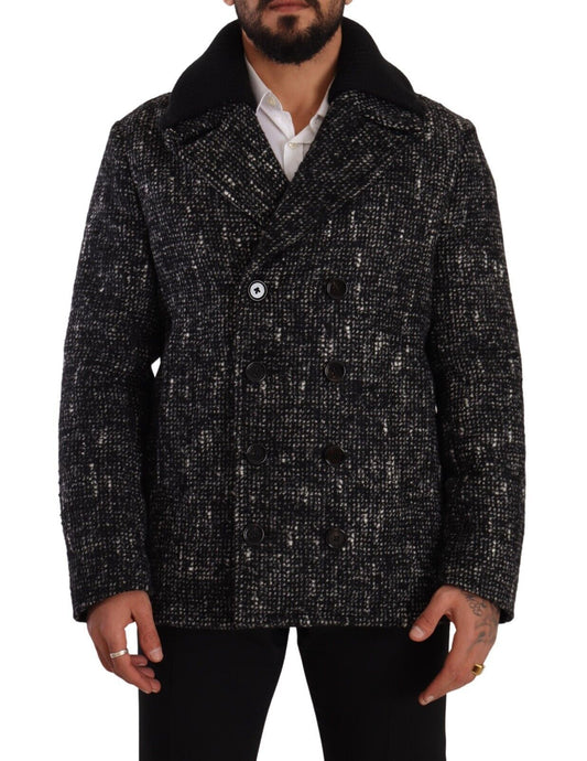 Dolce & Gabbana Chic Double Breasted Wool Blend Overcoat