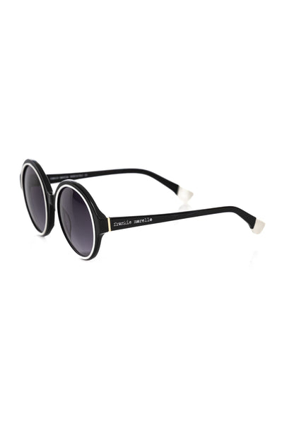 Frankie Morello Black Acetate Women Sunglass