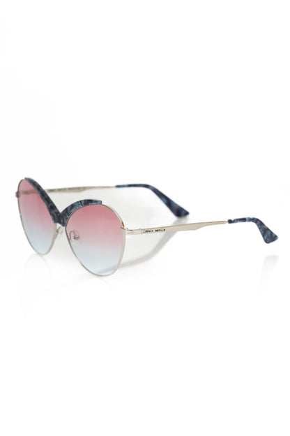 Frankie Morello Blue Metallic Fiber Women Sunglass