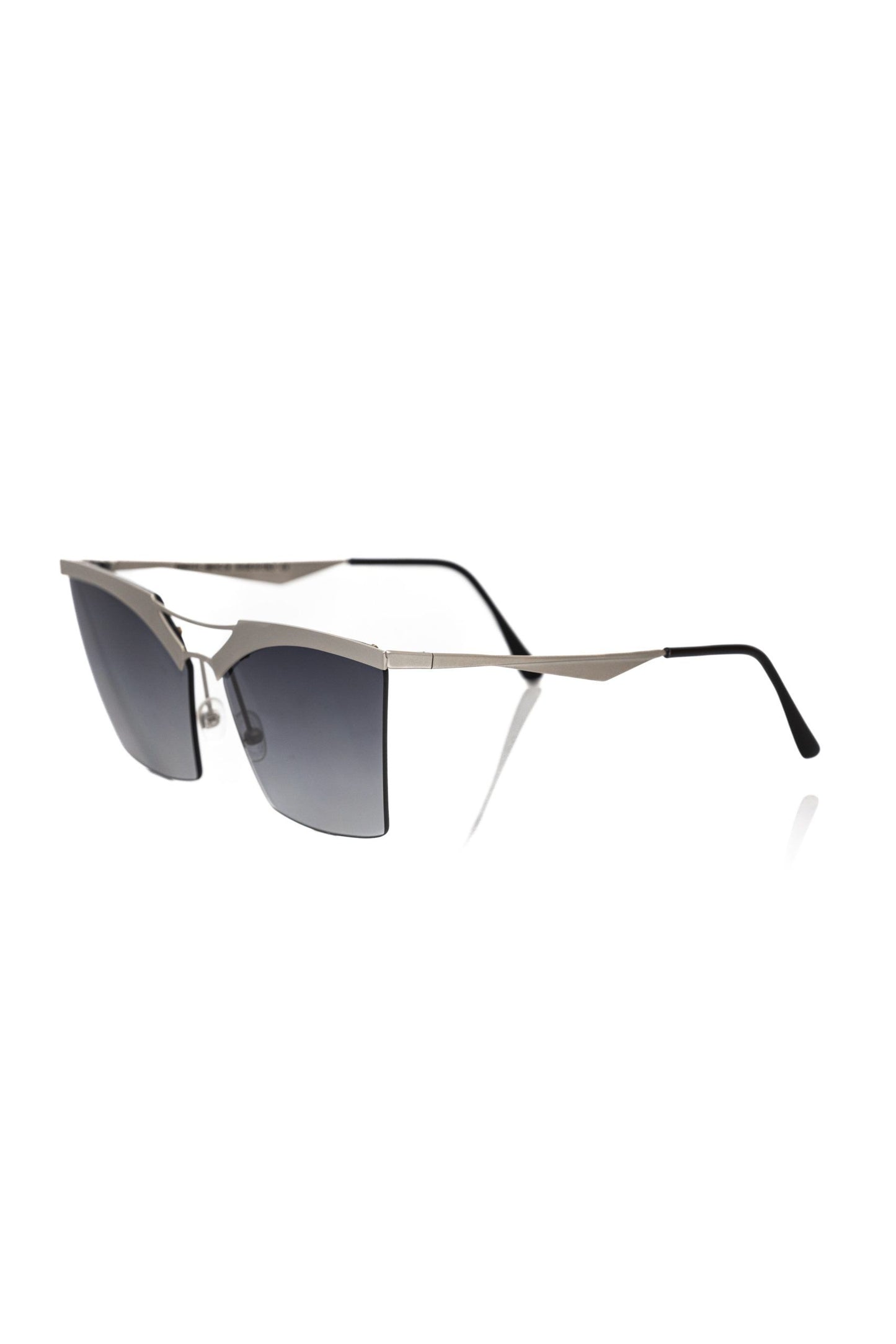 Frankie Morello Silver Metallic Women Sunglass