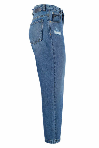 Yes Zee Blue Cotton Women Jeans