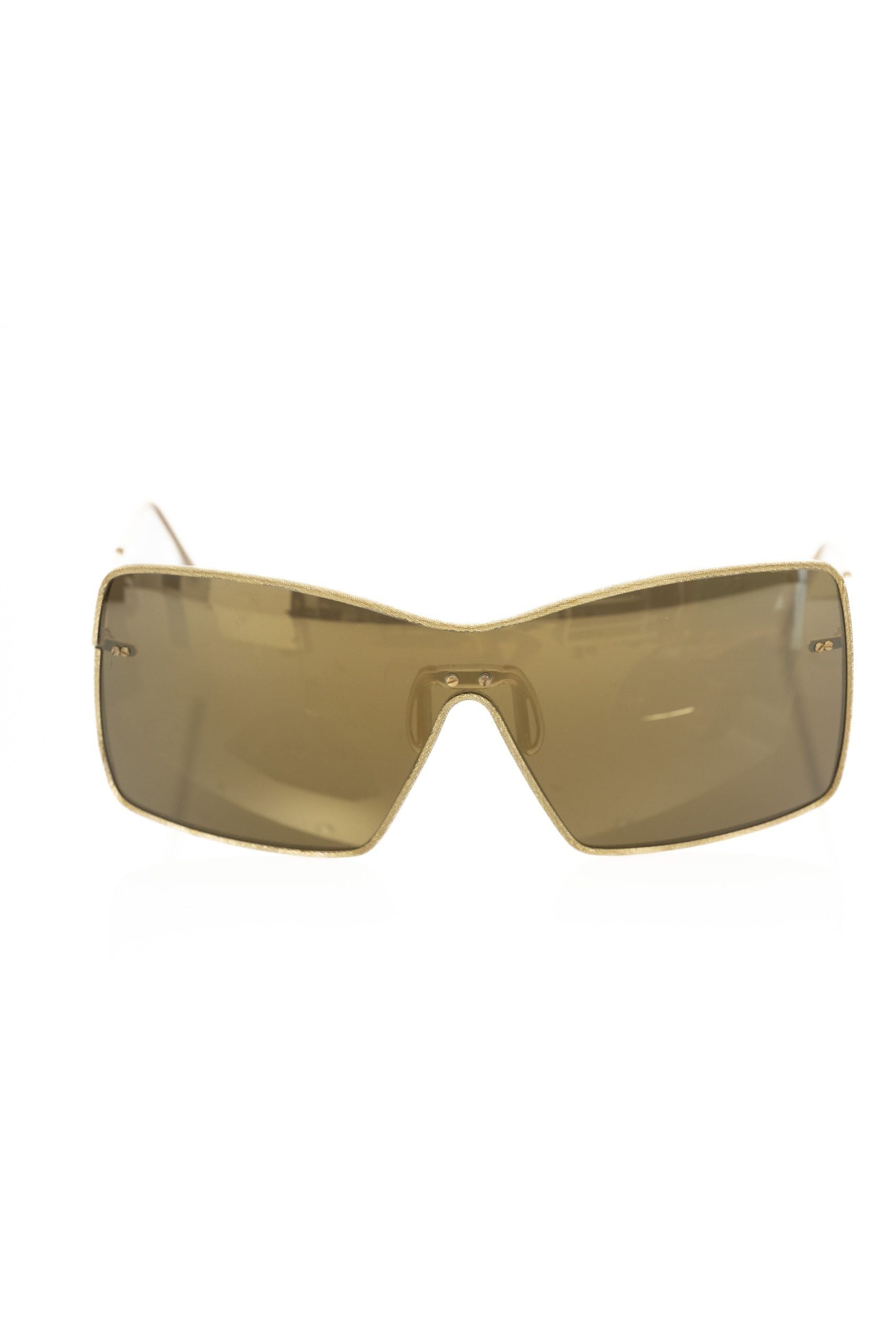 Frankie Morello Gold Metallic Fibre Women Sunglass