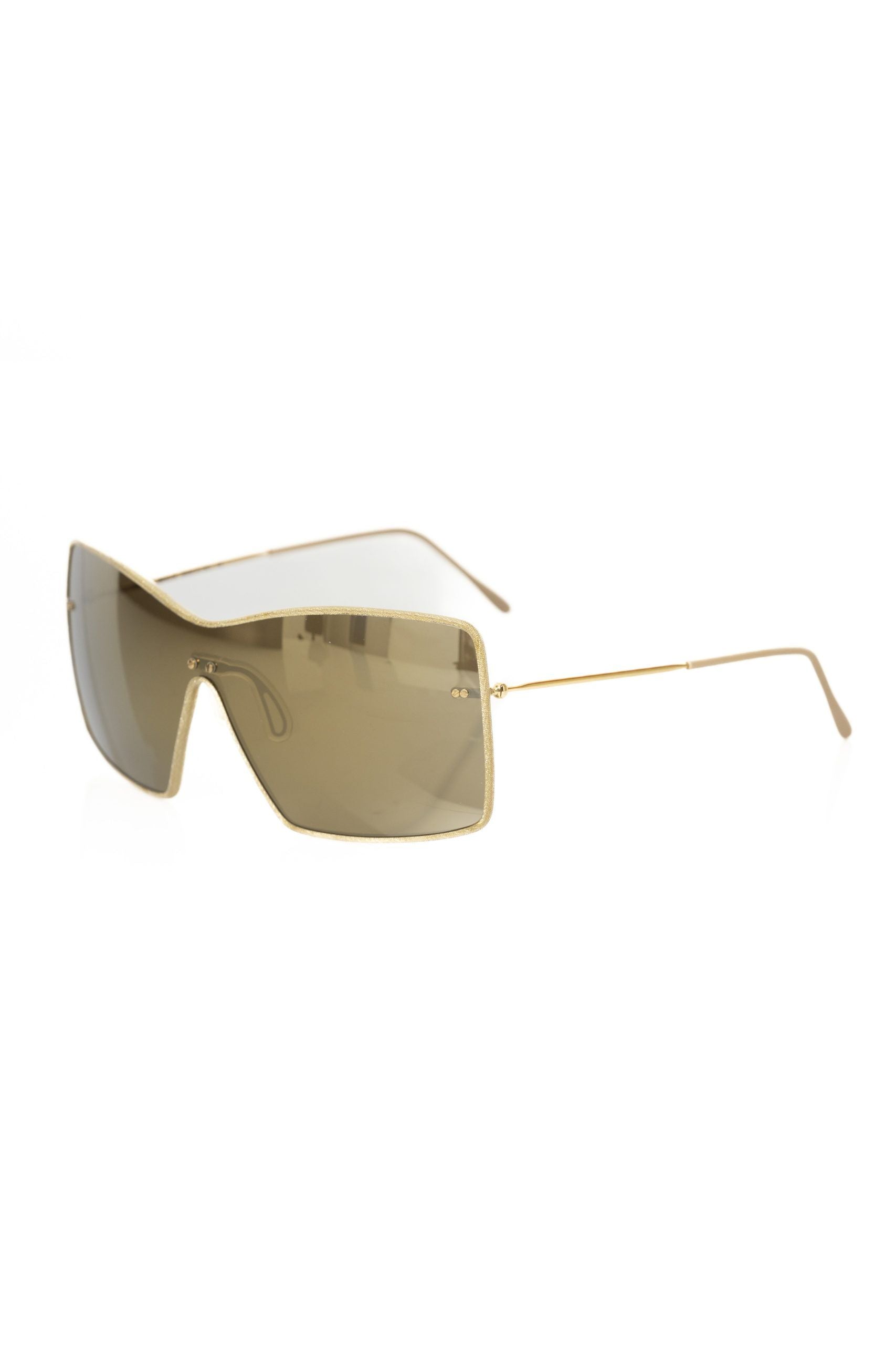 Frankie Morello Gold Metallic Fibre Women Sunglass