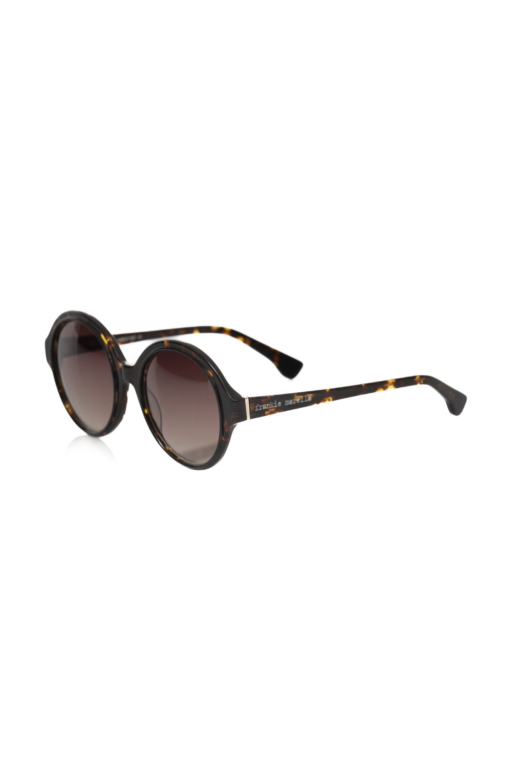 Frankie Morello Black Acetate Women Sunglass