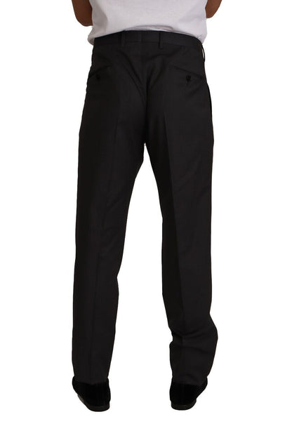 Dolce & Gabbana Elegant Grey Wool Dress Trousers