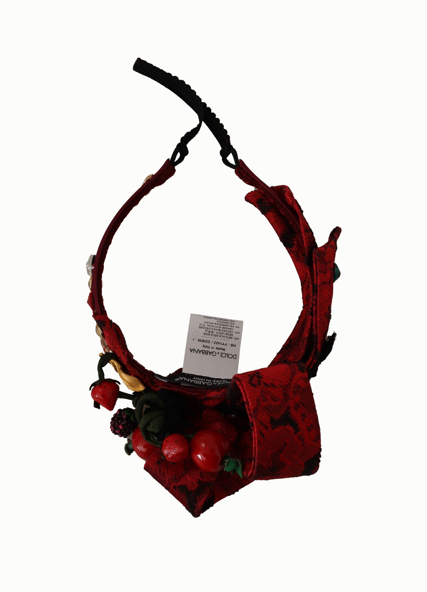 Dolce & Gabbana Cherry Sicily Embellished Red Diadem