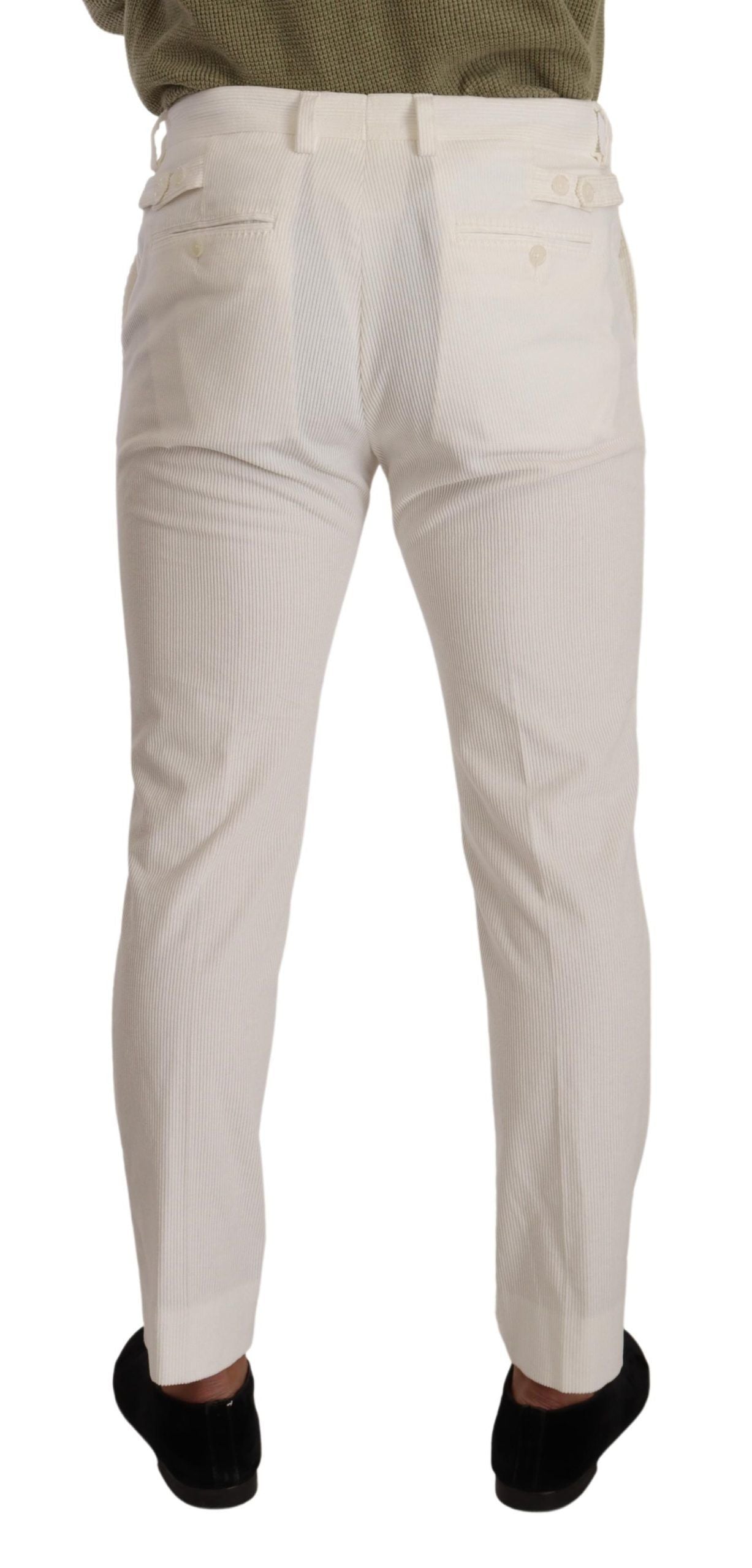 Dolce & Gabbana Elegant Slim Fit Cotton Trousers