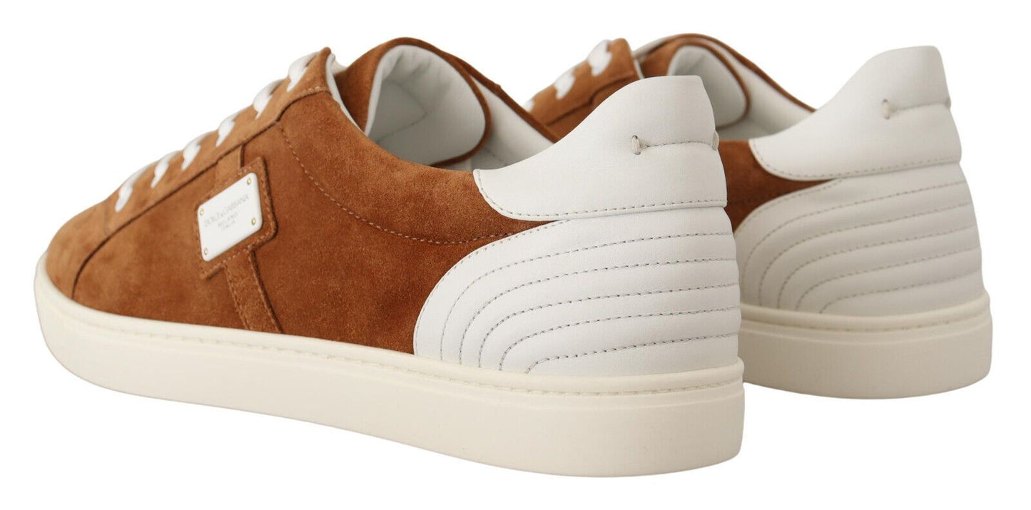 Dolce & Gabbana Elegant Two-Tone Leather Sneakers