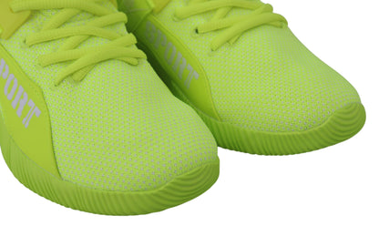 Plein Sport Electrify Your Step with Yellow Carter Sport Sneakers