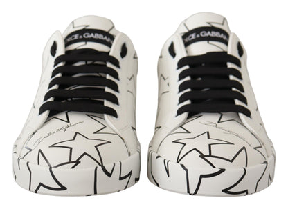 Dolce & Gabbana Elegant Star-Patterned Low-Top Sneakers