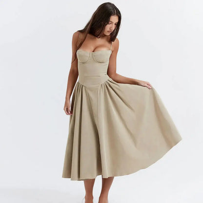 Juliet Corset Sundress Taupe L