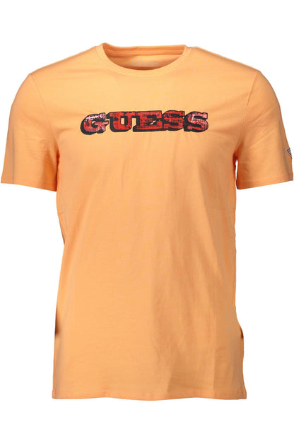 Guess Jeans Chic Orange Slim Fit Logo Tee