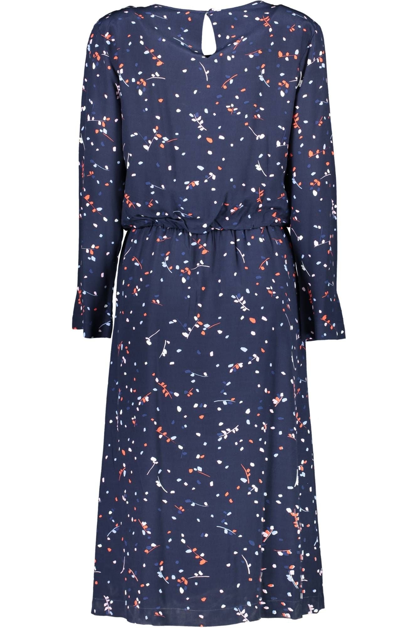 Gant Elegant Blue Viscose Long Sleeve Dress