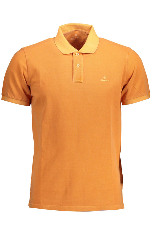 Gant Orange Cotton Men Polo Shirt