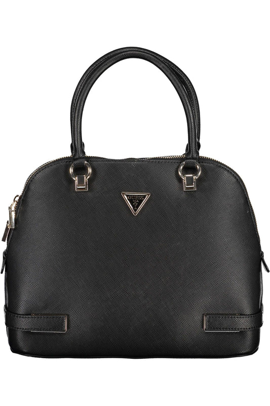 Guess Jeans Chic Black Guess Handbag with Contrasting Details