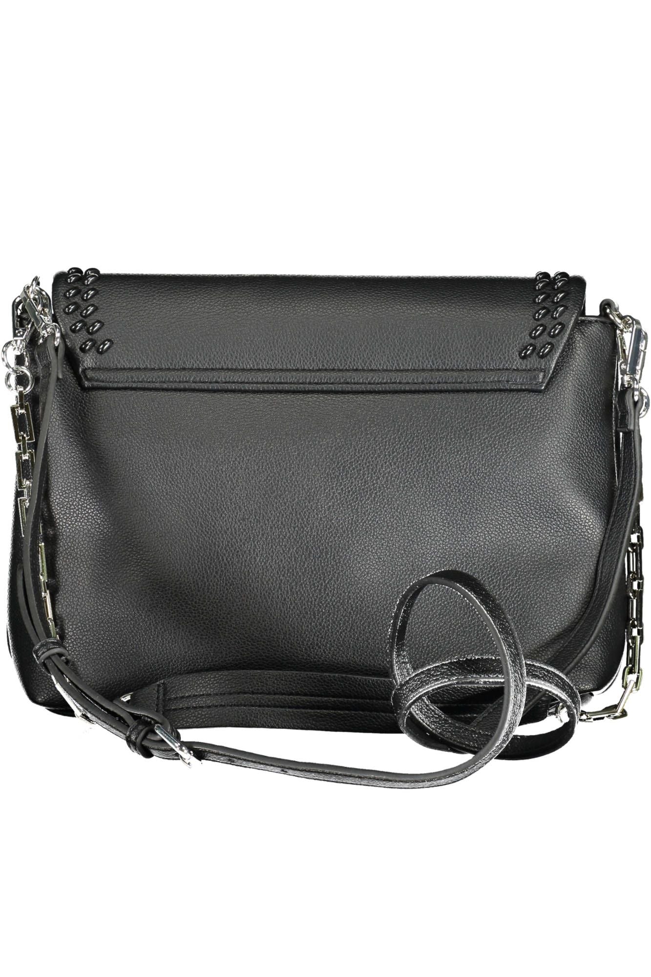 BYBLOS Elegant Chain-Handle Black Shoulder Bag