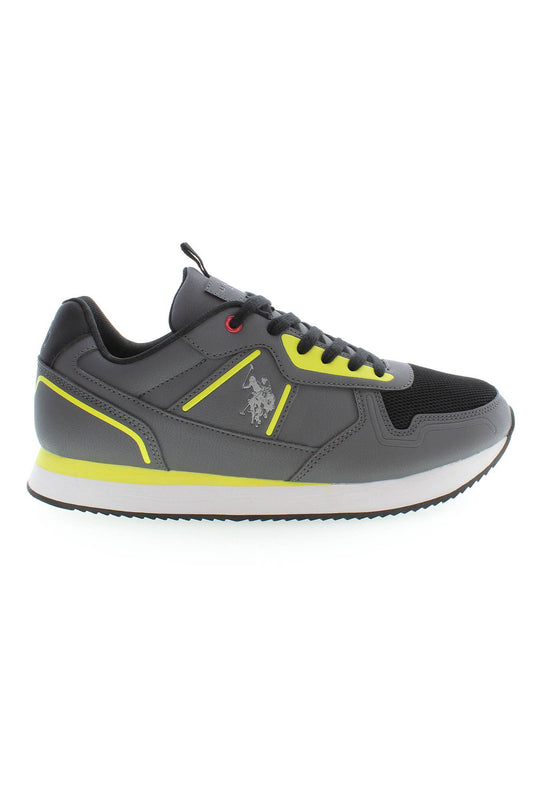 U.S. POLO ASSN. Sleek Gray Sporty Sneakers with Logo Accents