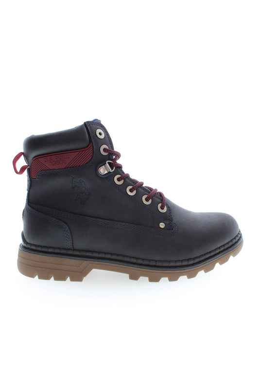 U.S. POLO ASSN. Elegant Blue High Boots with Lace Detail