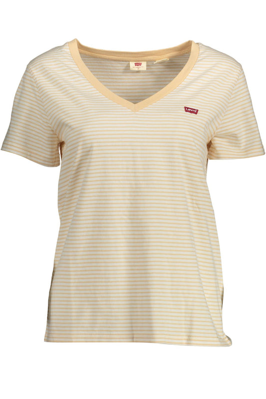 Levi's Beige Cotton Women T-Shirt