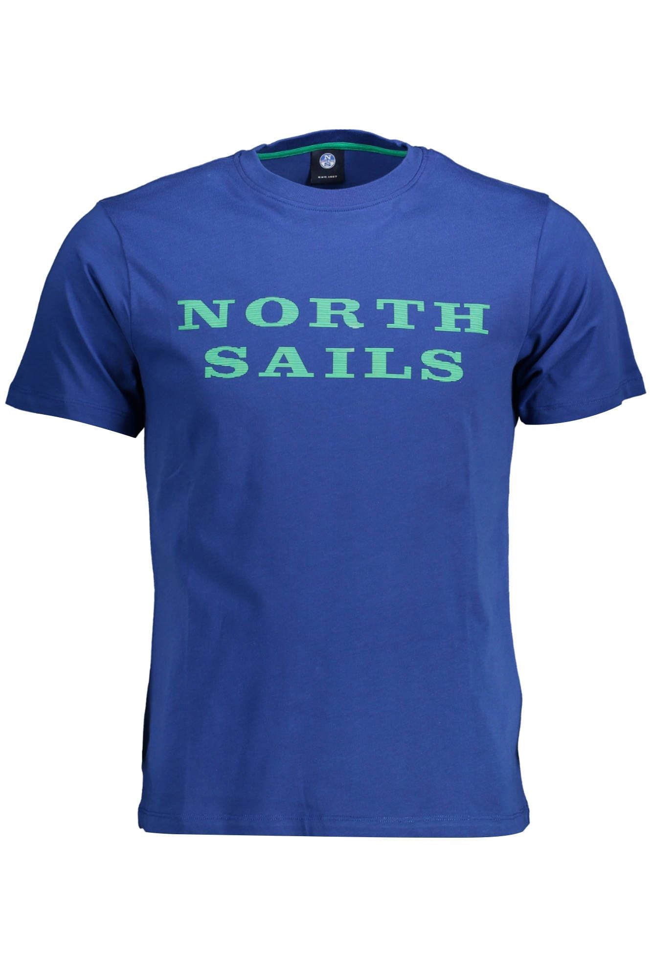 North Sails Chic Blue Print Round Neck Tee - Short Sleeves