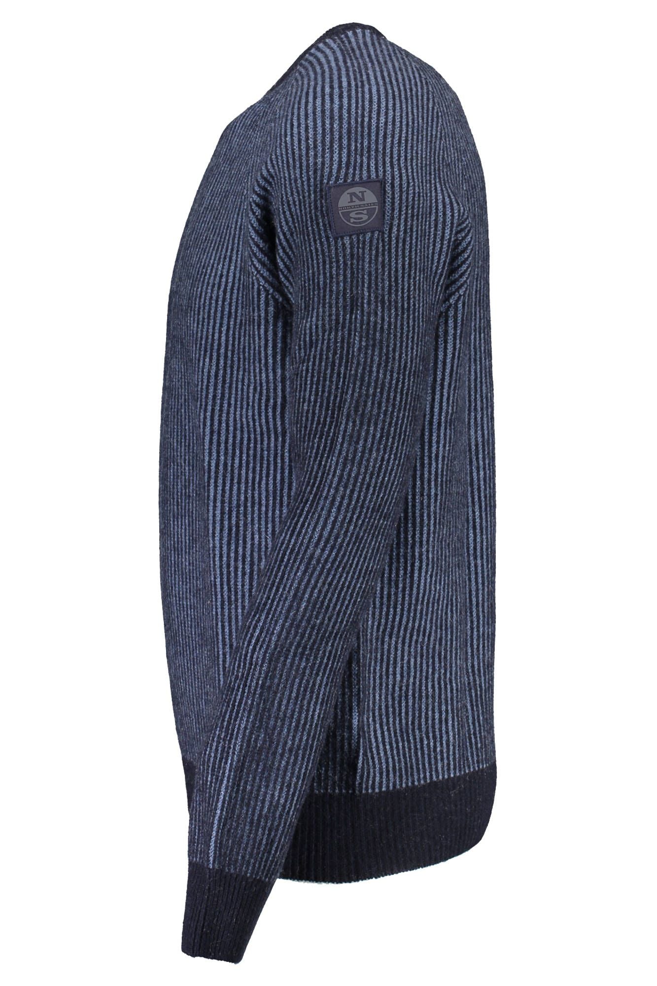 North Sails Eco-Conscious Blue Sweater with Emblem Detail