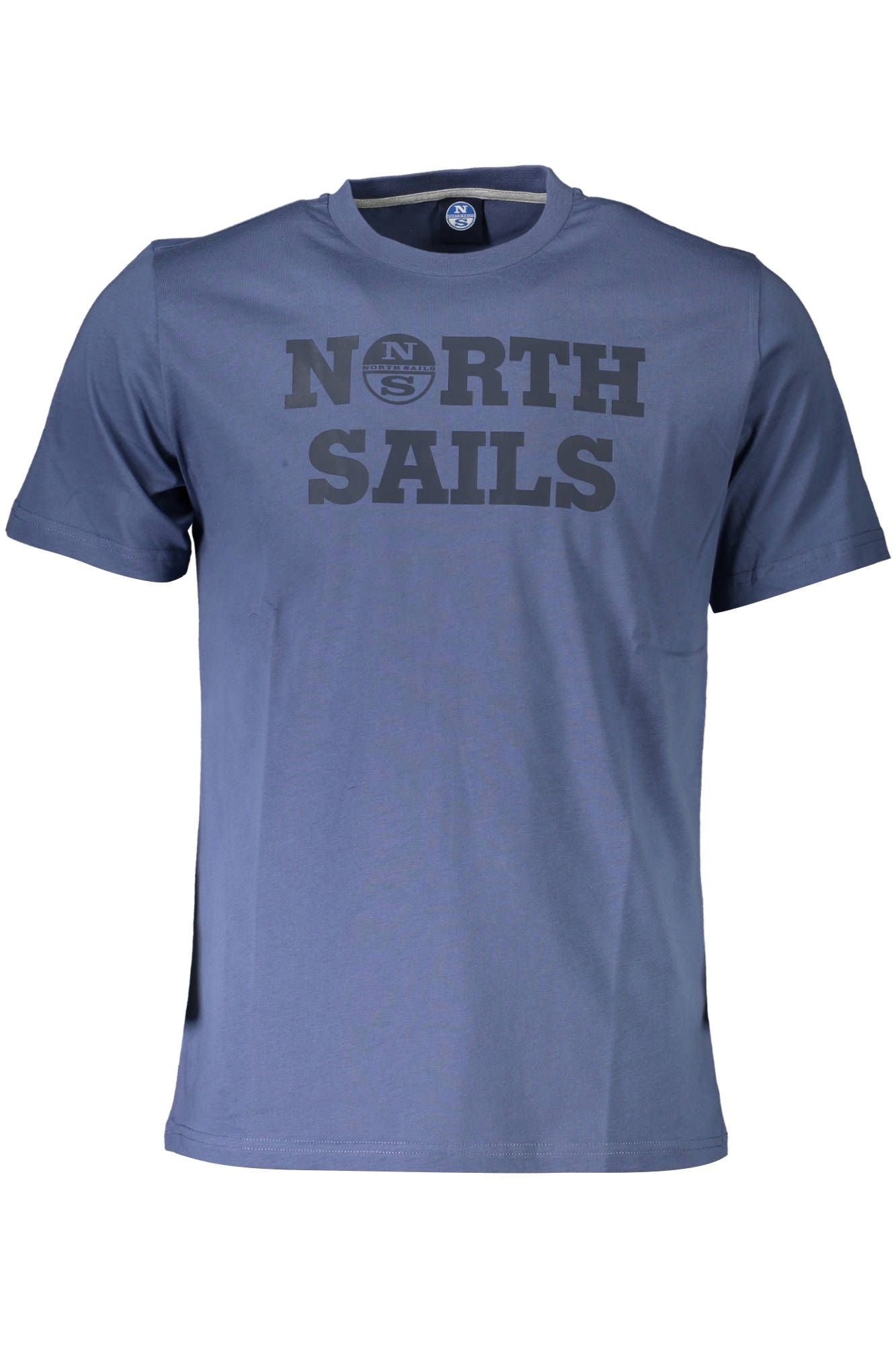 North Sails Blue Cotton Crew Neck Tee with Print