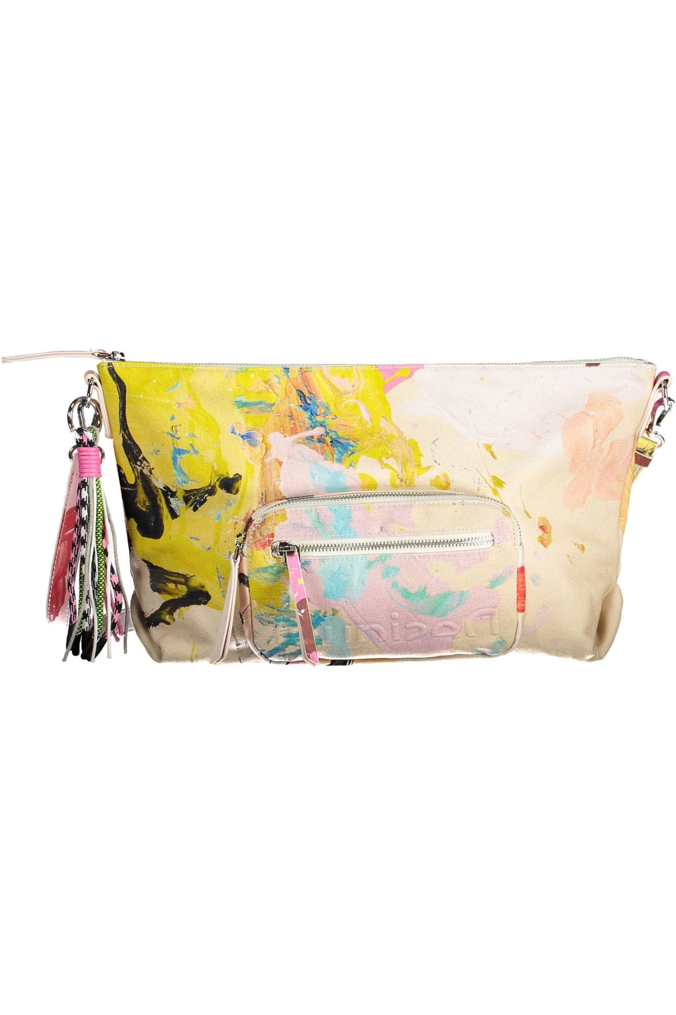 Desigual Chic White Contrasting Detail Shoulder Bag