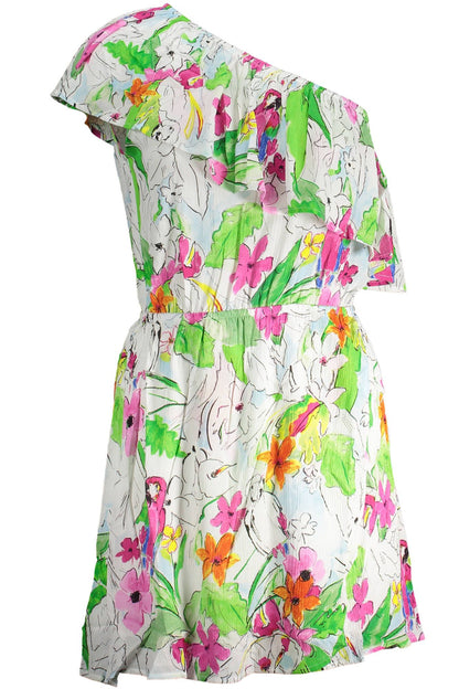 Desigual Chic One-Shoulder Short Dress with Contrasting Details