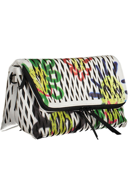 Desigual Chic White Contrasting Details Handbag