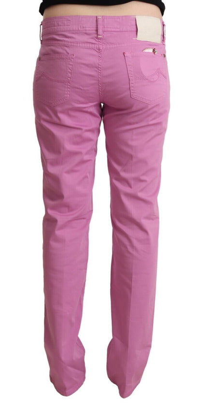 Jacob Cohen Elegant Tapered Pink Denim Jeans