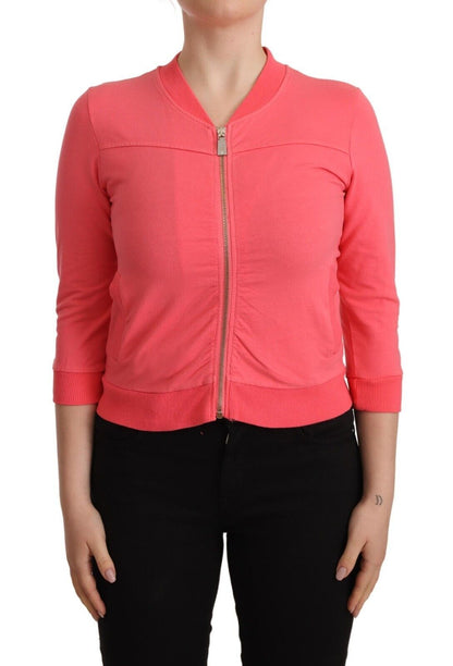 Blumarine Elegant Pink Full Zip Sweater