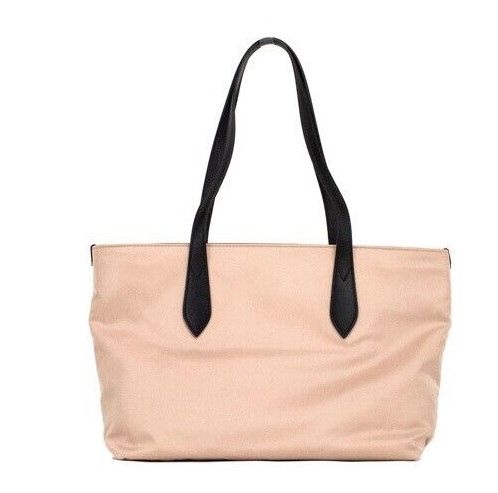 Burberry Small Rose Beige Logo Branded Econyl Nylon Tote Shoulder Handbag Purse