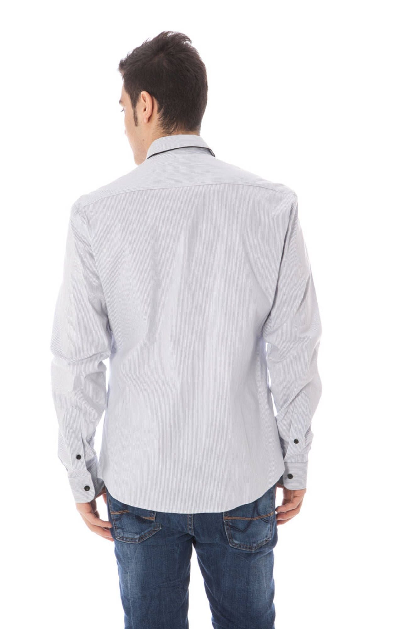 Costume National Elegant Light Blue Long Sleeve Shirt