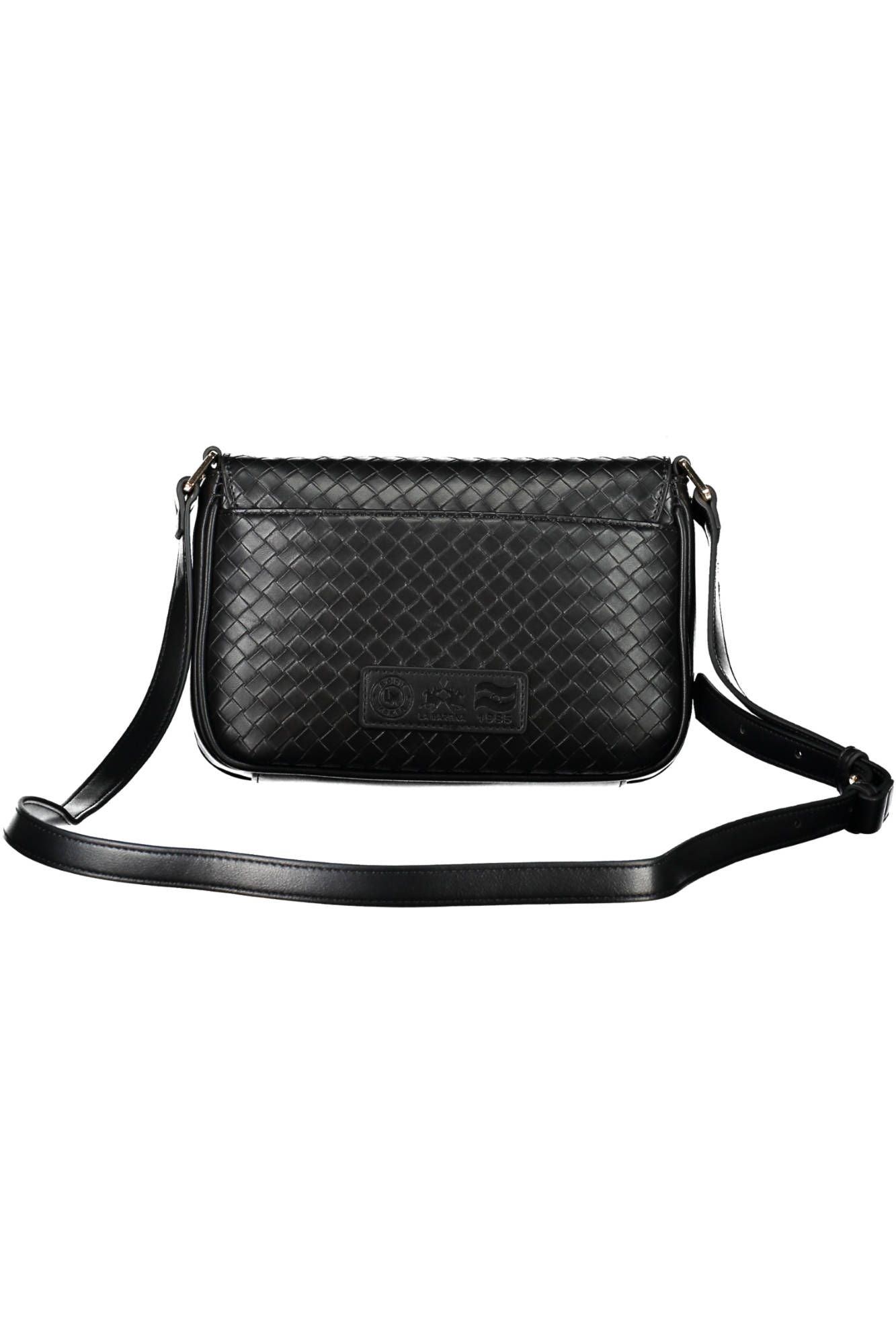 La Martina Elegant Black Shoulder Bag with Contrasting Details