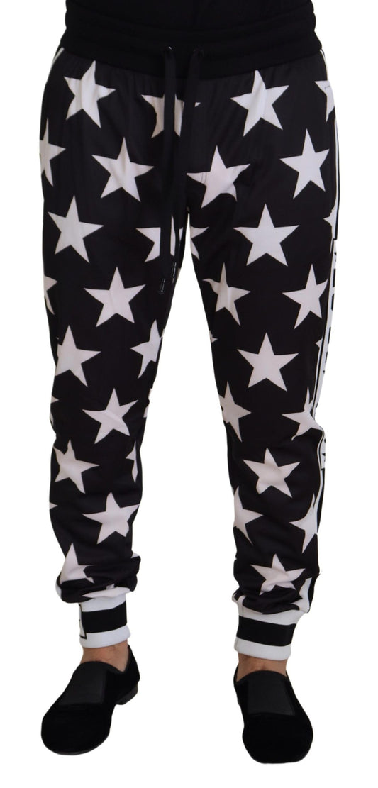 Dolce & Gabbana Star Print Casual Sweatpants with Logo Detail