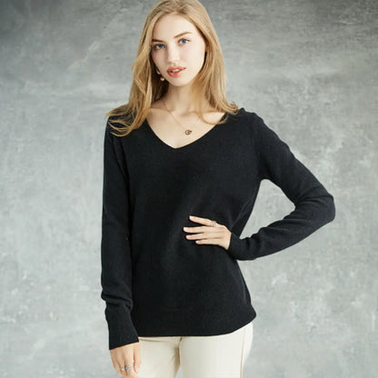 Knitted Sweater for Women Black M