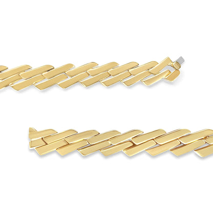 14k Yellow Gold 2 3/4 Cttw Pave Diamond Miami Cuban Curb Link Chain 16" Necklace (H-I Color, SI1-SI2 Clarity)