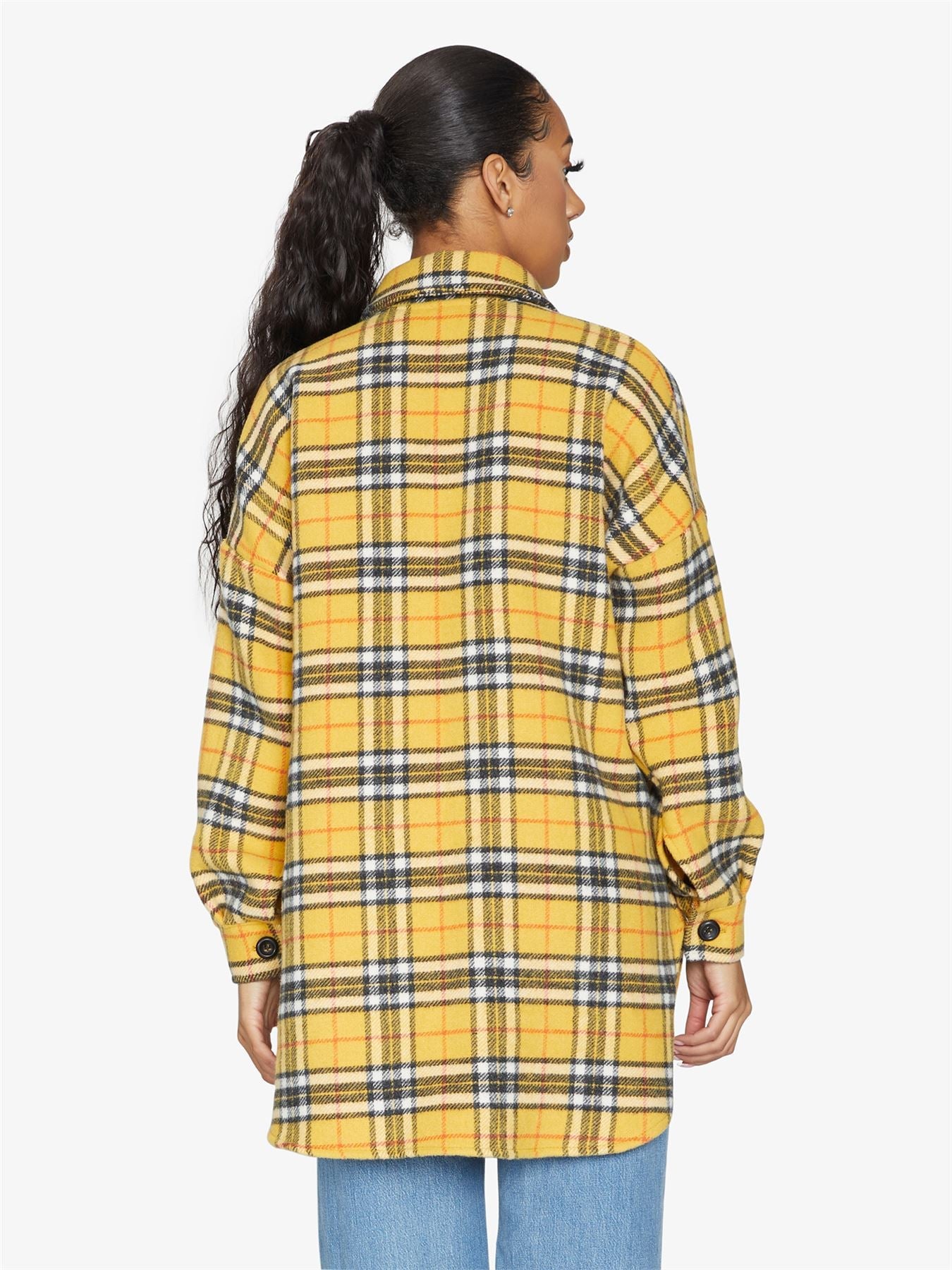 Oversized Nova Check Wool Blend Shacket