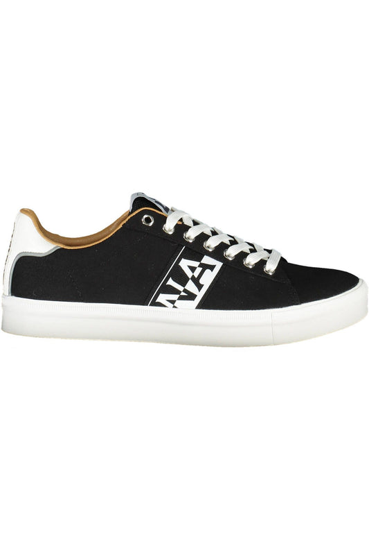 Napapijri Black Lace-Up Sneakers with Contrasting Accents