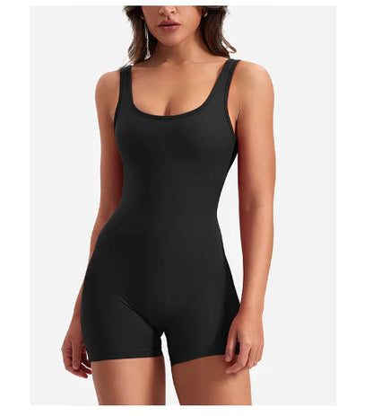 Stretch Sports Bodysuits Black