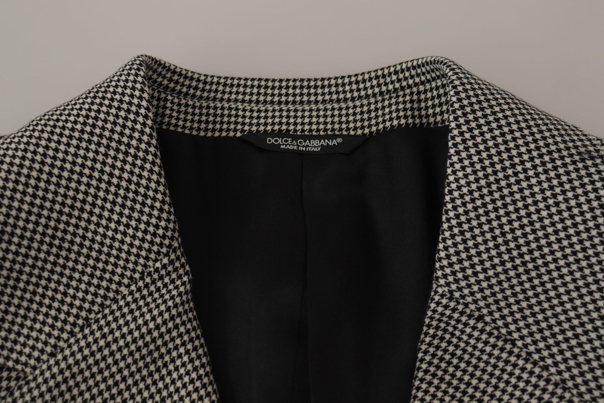 Dolce & Gabbana Elegant Gray Checkered Wool Blazer