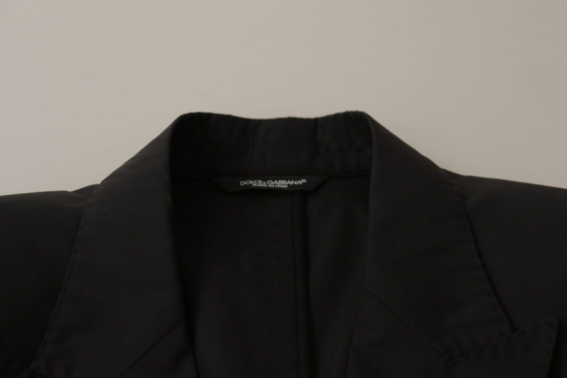 Dolce & Gabbana Elegant Taormina Black Cotton Blazer