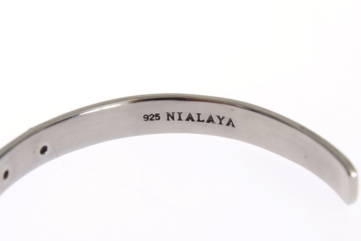 Chic Nialaya Silver CZ Bangle for Her