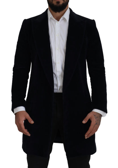 Dolce & Gabbana Elegant Black Cotton Long Cardigan Jacket