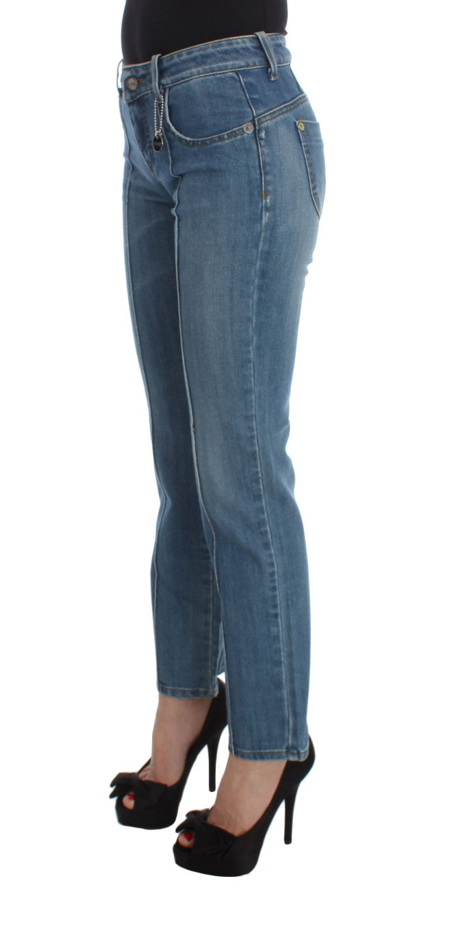 Costume National Chic Slim Fit Blue Jeans for the Modern Woman