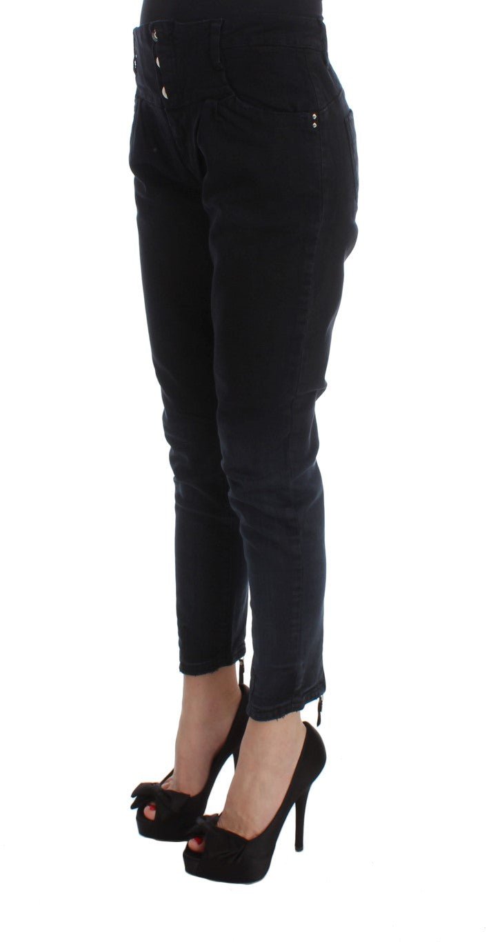 Costume National Sleek Slim Fit Black Denim Jeans