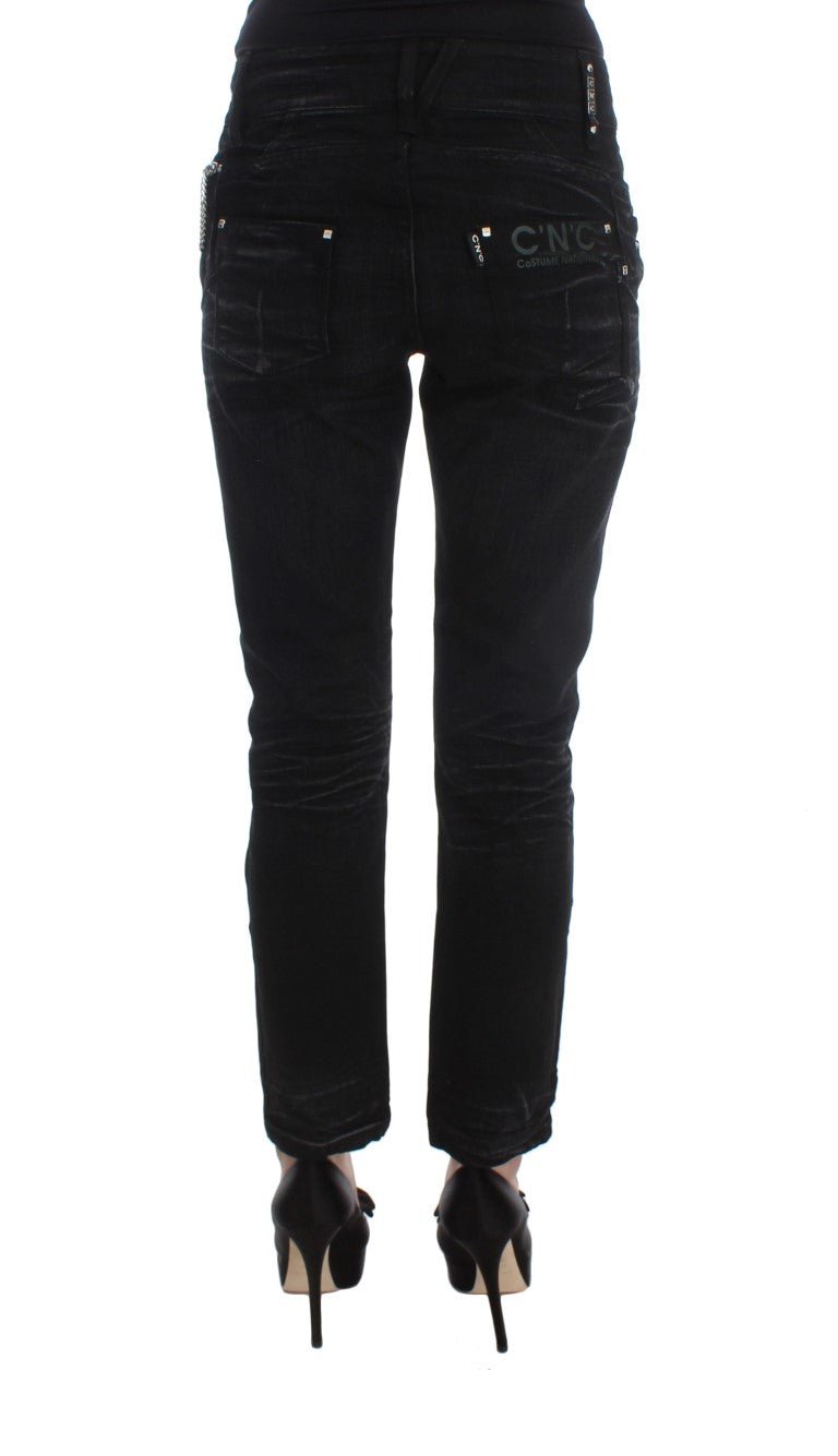 Costume National Elegant Black Slouchy Fit Jeans for Trendsetters