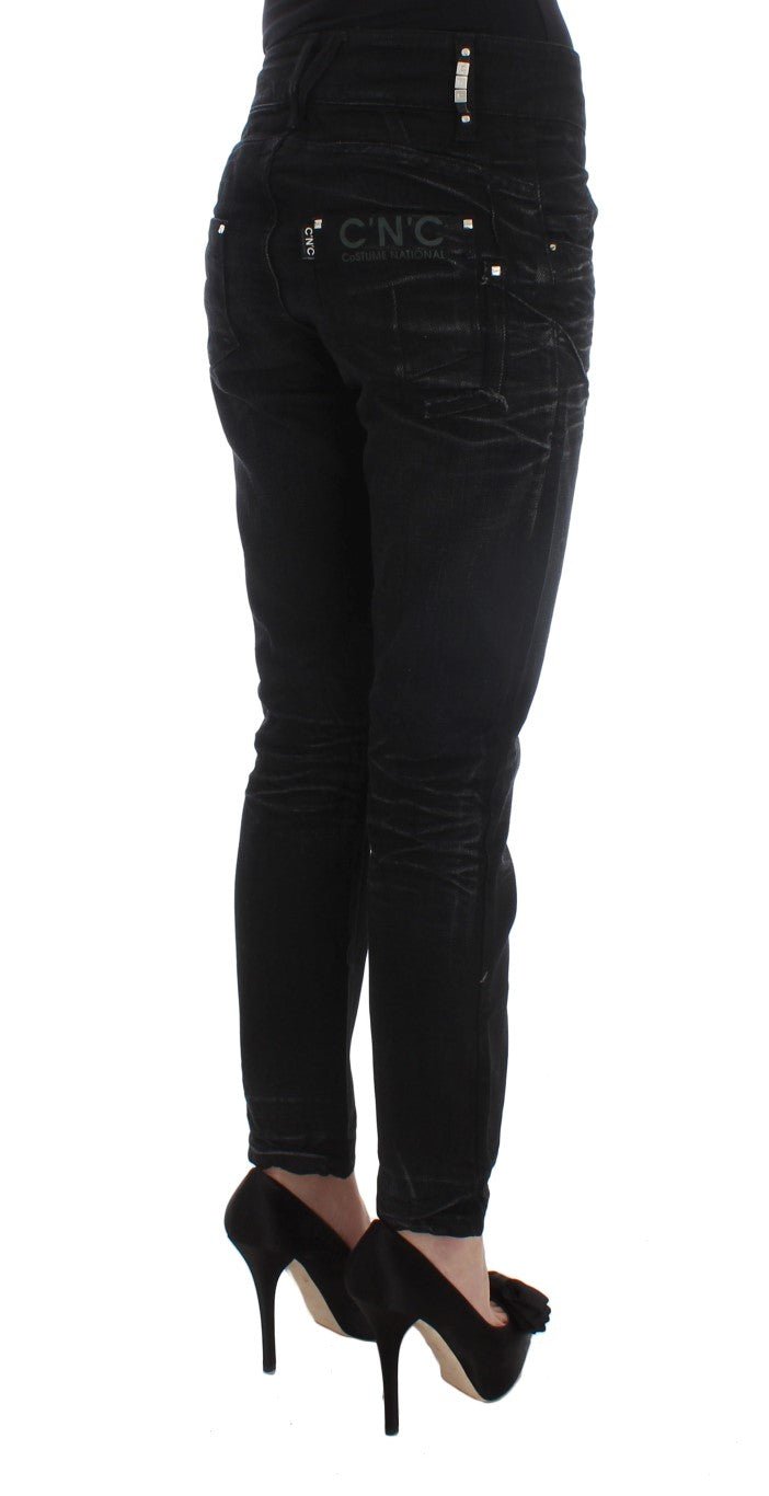 Costume National Elegant Black Slouchy Fit Jeans for Trendsetters