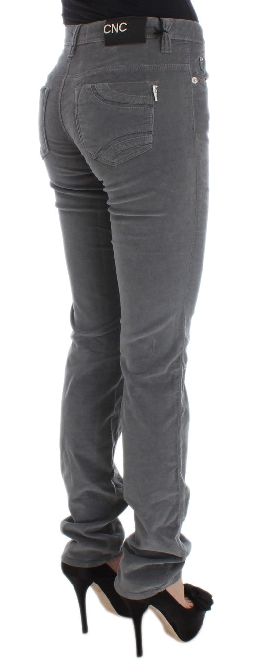 Costume National Sleek Super Slim Gray Jeans