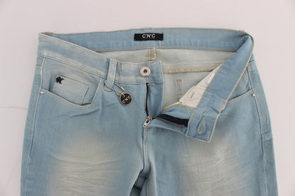 Costume National Chic Super Slim Blue Jeans